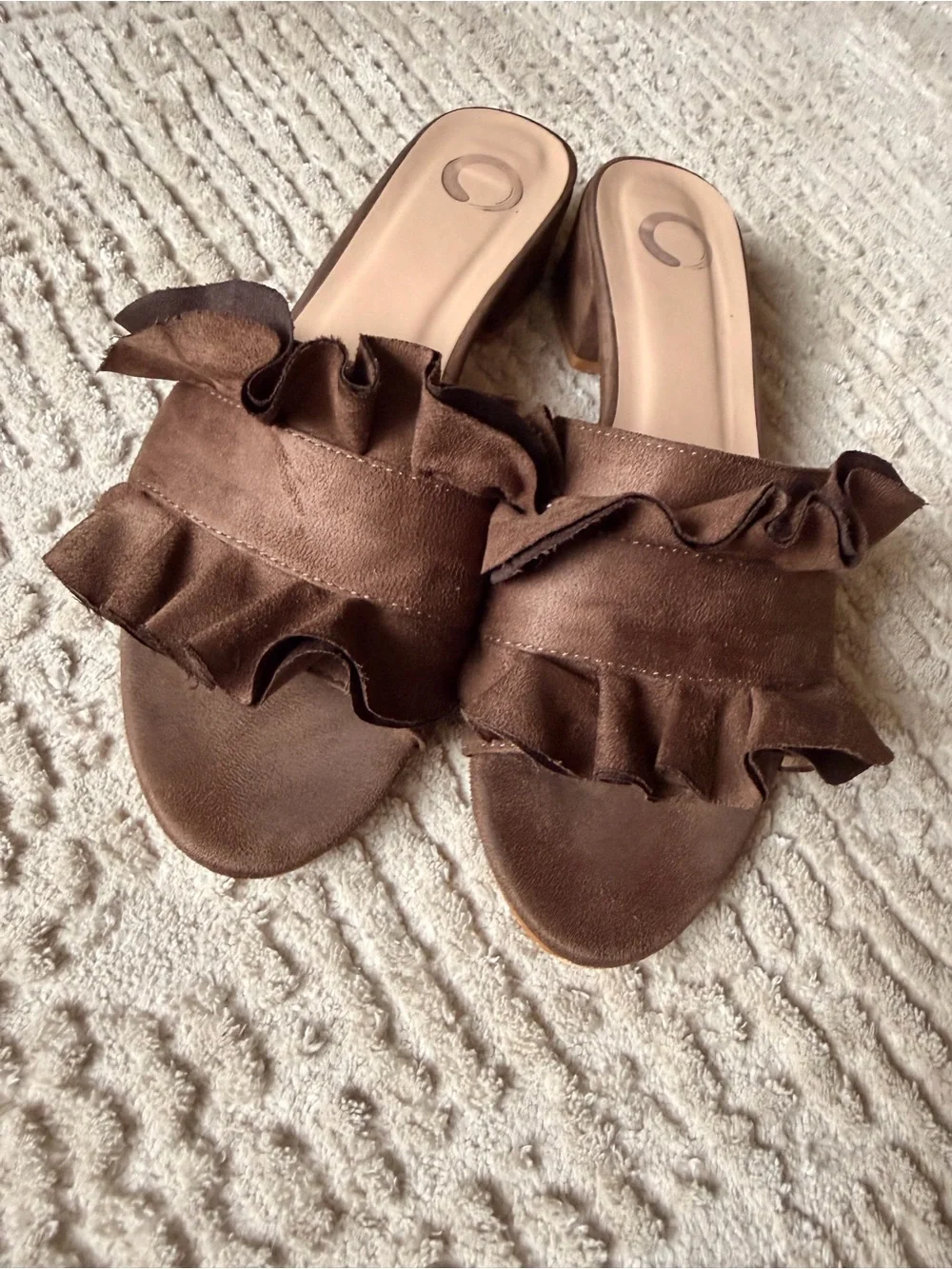 Journee collection sabica ruffle slip sandals